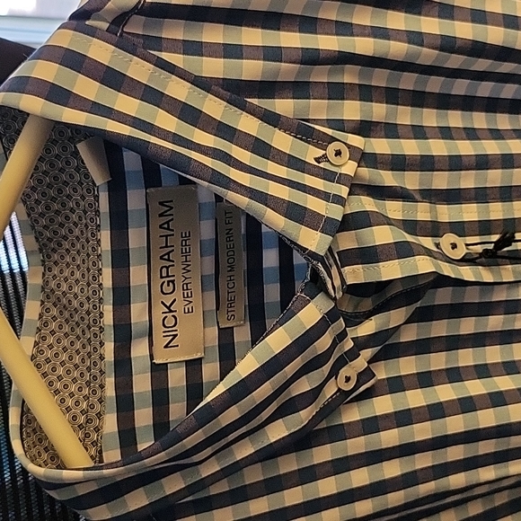 NWT Mens Nick Graham Everywhere Stretch Modern Fit Button Down - Picture 6 of 10